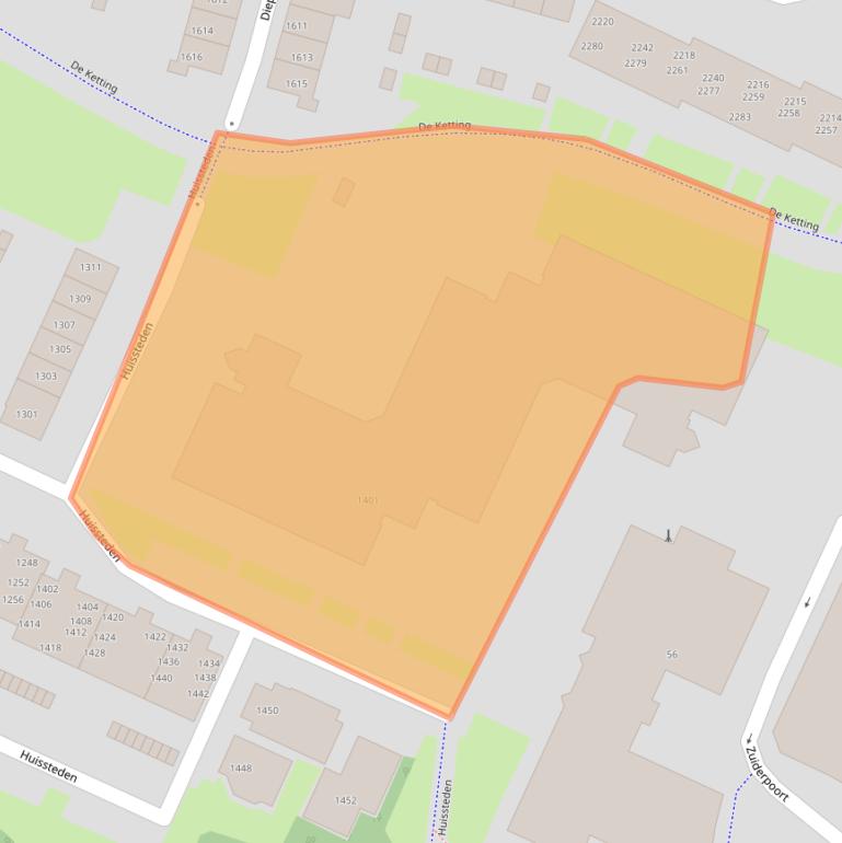 Kaart van postcodegebied 6605HK.