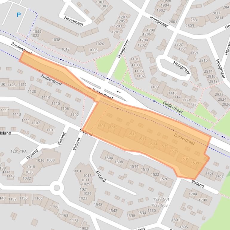 Kaart van postcodegebied 6605KM.
