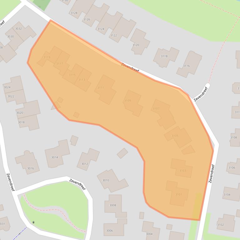 Kaart van postcodegebied 6605VE.