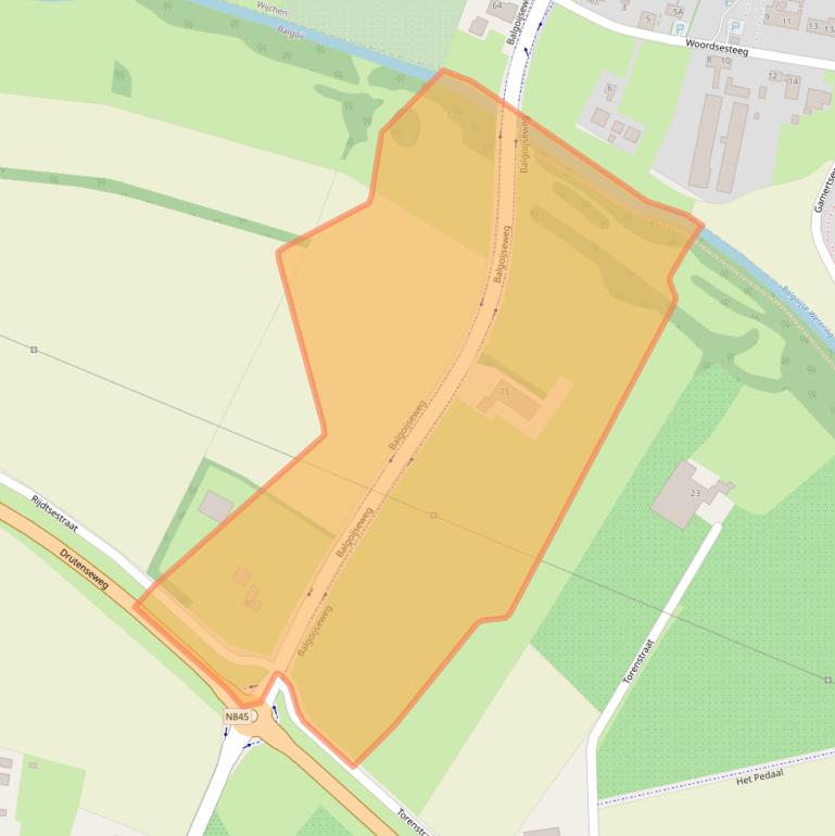 Kaart van postcodegebied 6613AV.