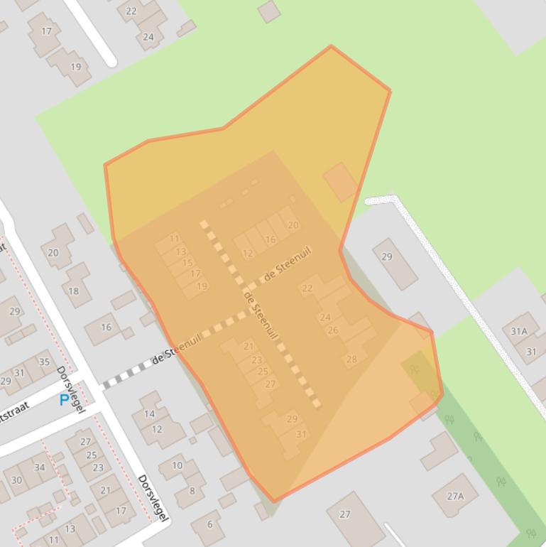 Kaart van postcodegebied 6617CT.