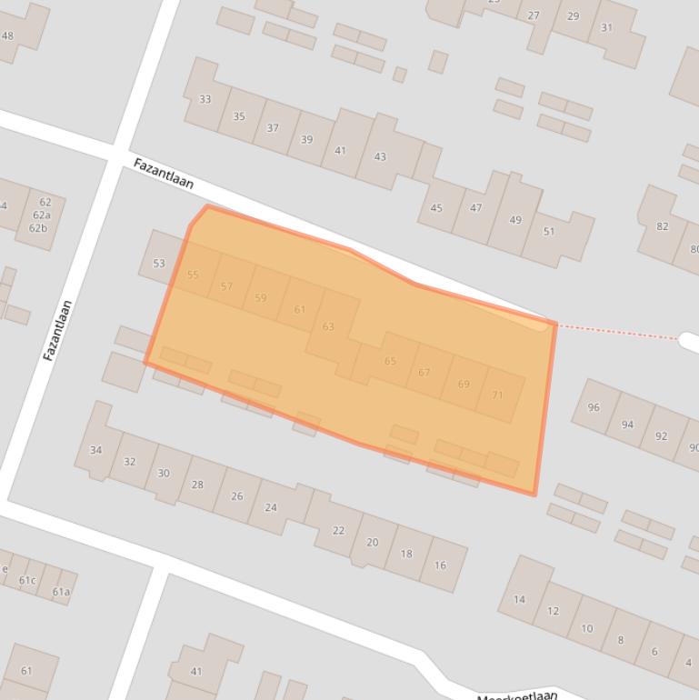 Kaart van postcodegebied 6641XW.