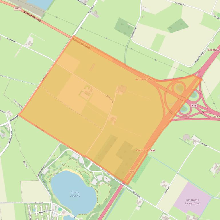 Kaart van postcodegebied 6645KV.