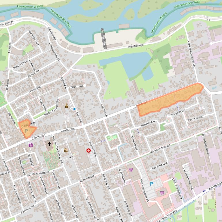 Kaart van postcodegebied 6658CL.