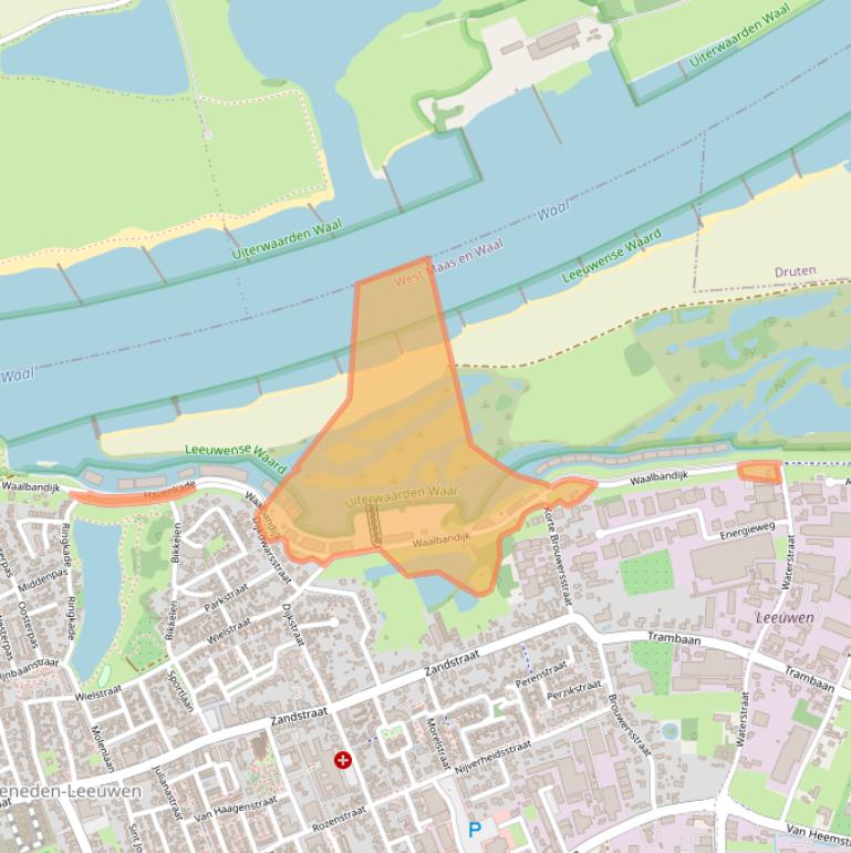 Kaart van postcodegebied 6658KA.