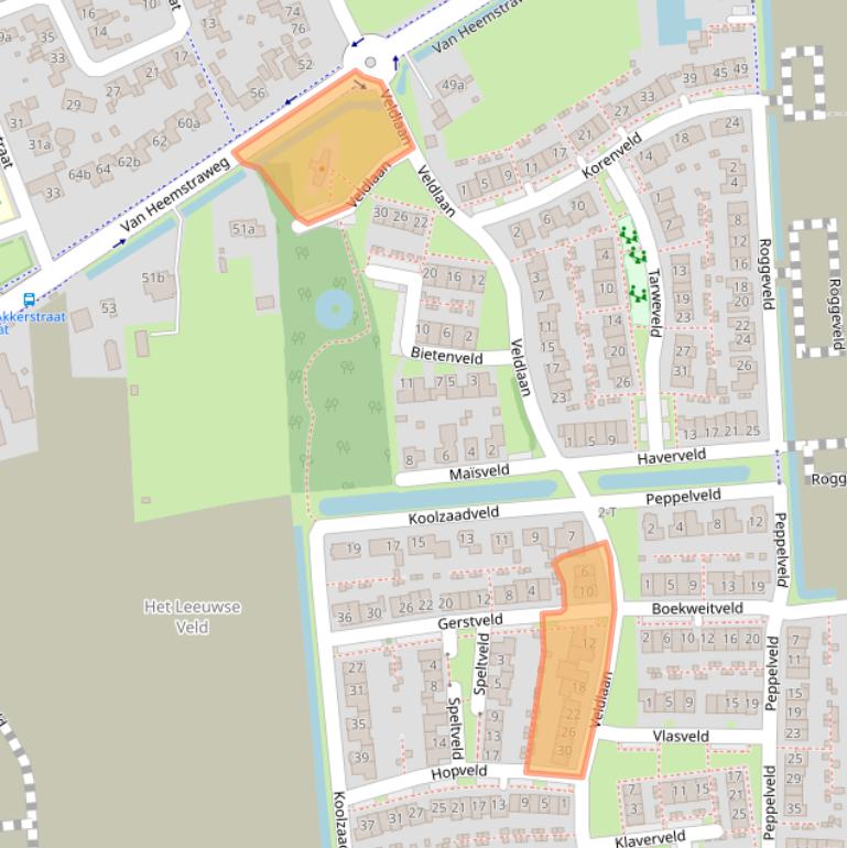 Kaart van postcodegebied 6658LB.