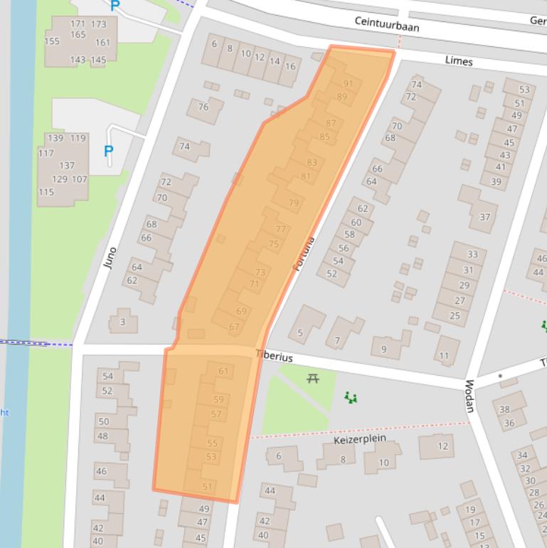 Kaart van postcodegebied 6661JG.