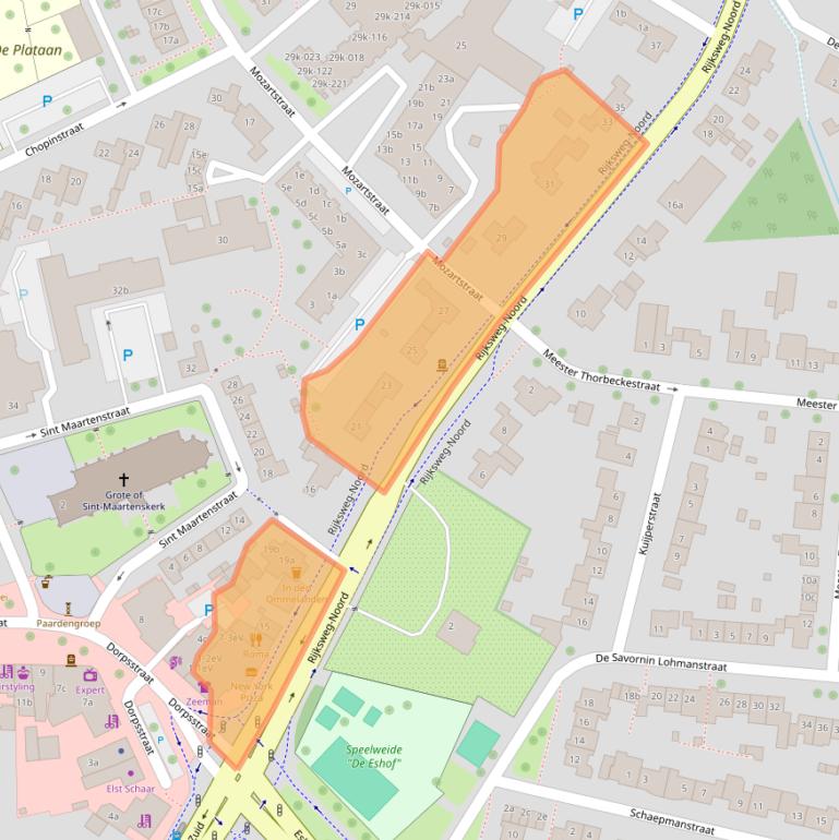 Kaart van postcodegebied 6661KA.