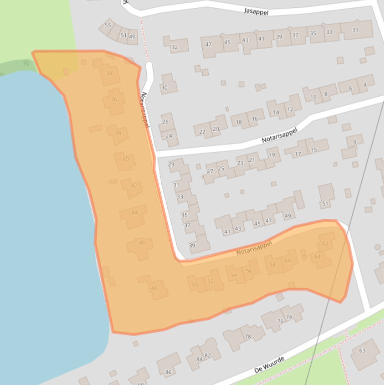 Kaart van postcodegebied 6662JR.