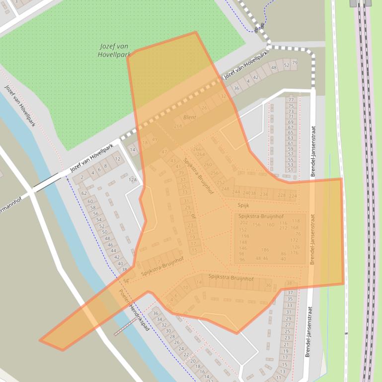 Kaart van postcodegebied 6663TC.