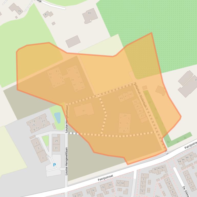 Kaart van postcodegebied 6665BZ.