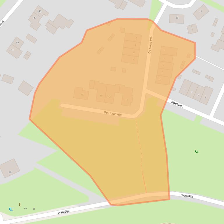 Kaart van postcodegebied 6678DL.