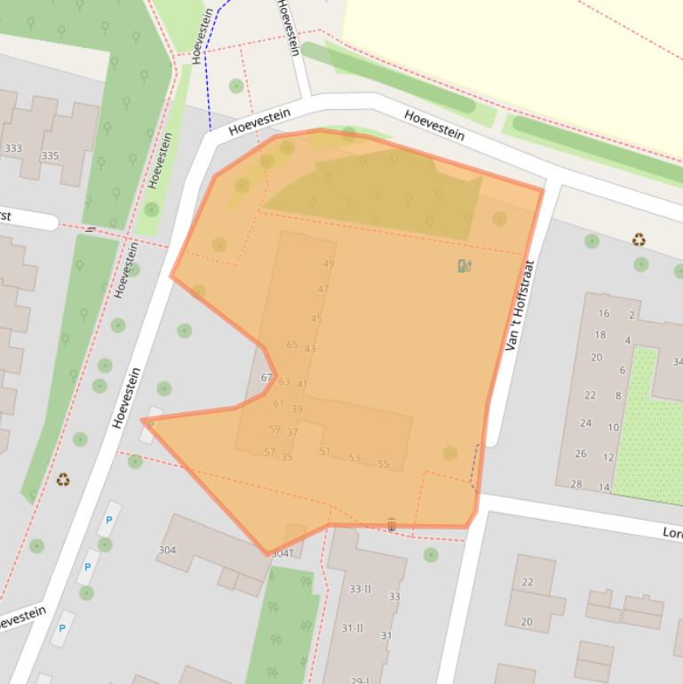 Kaart van postcodegebied 6706KH.