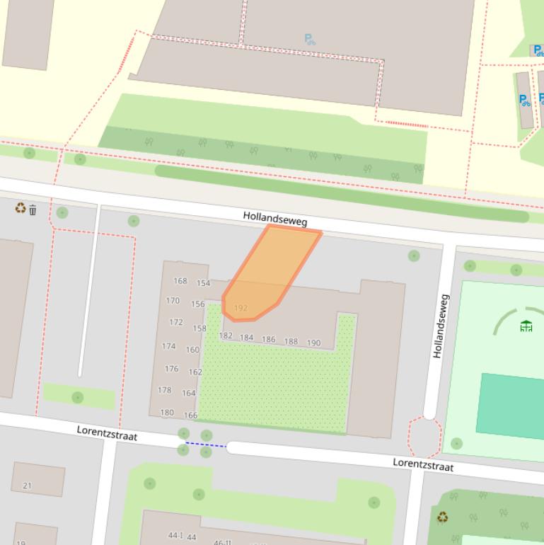 Kaart van postcodegebied 6706KW.