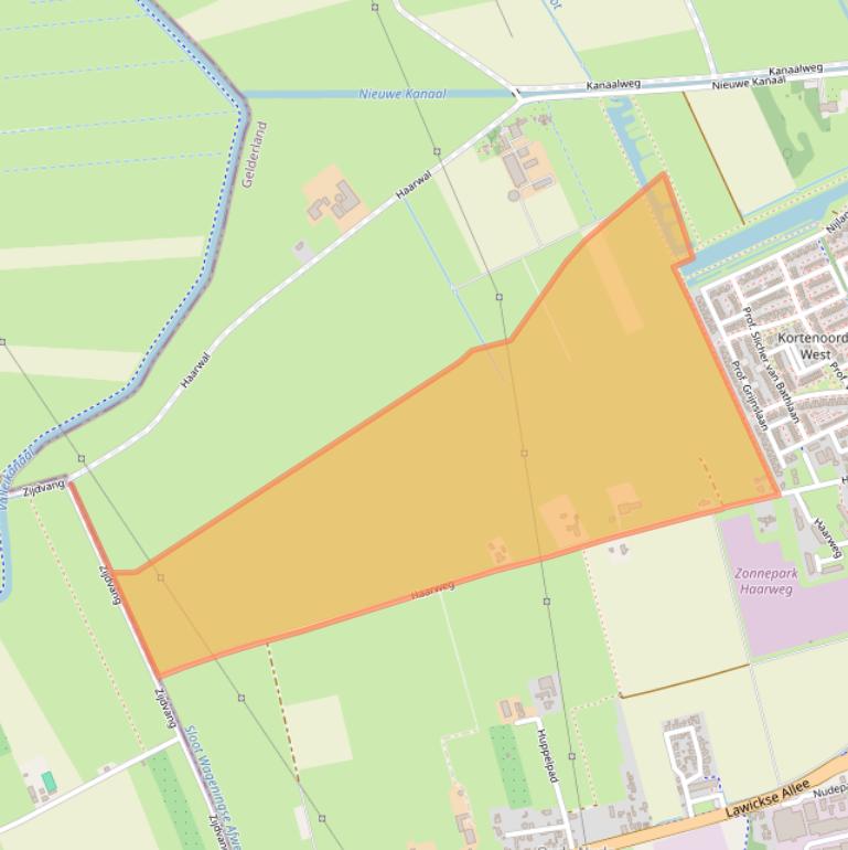 Kaart van postcodegebied 6709PK.