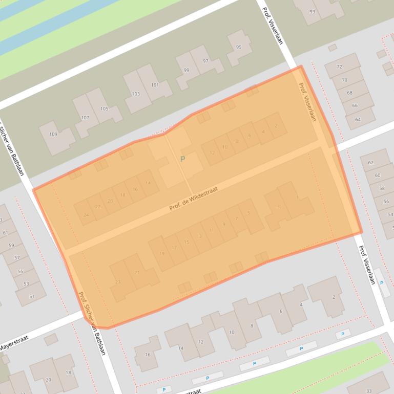 Kaart van postcodegebied 6709VS.