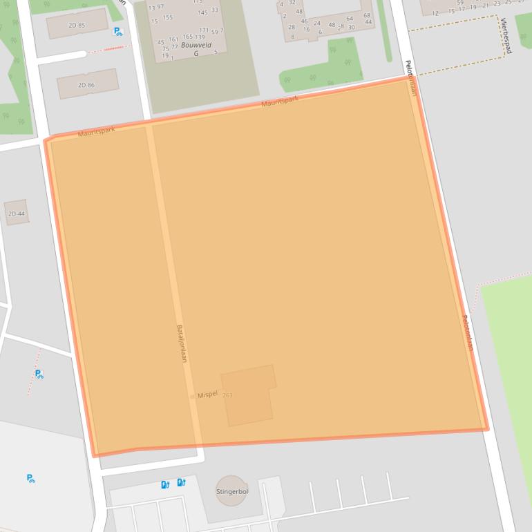 Kaart van postcodegebied 6711WR.