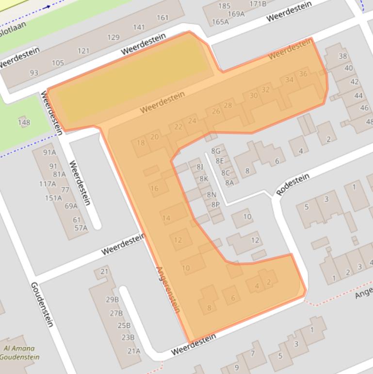 Kaart van postcodegebied 6714CS.