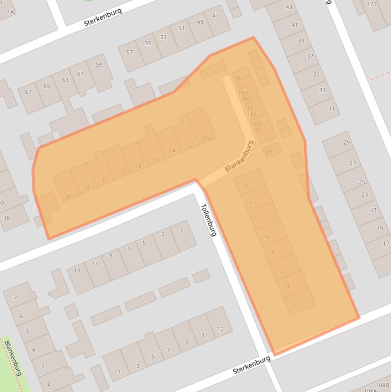 Kaart van postcodegebied 6714EK.