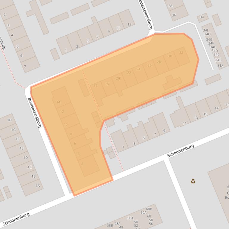 Kaart van postcodegebied 6714GJ.
