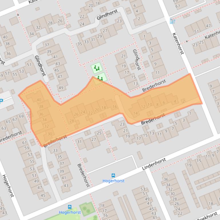 Kaart van postcodegebied 6714KD.