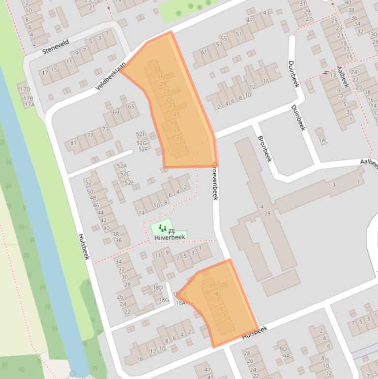 Kaart van postcodegebied 6715HC.