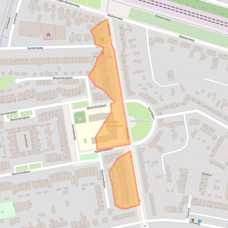 Kaart van postcodegebied 6717EX.