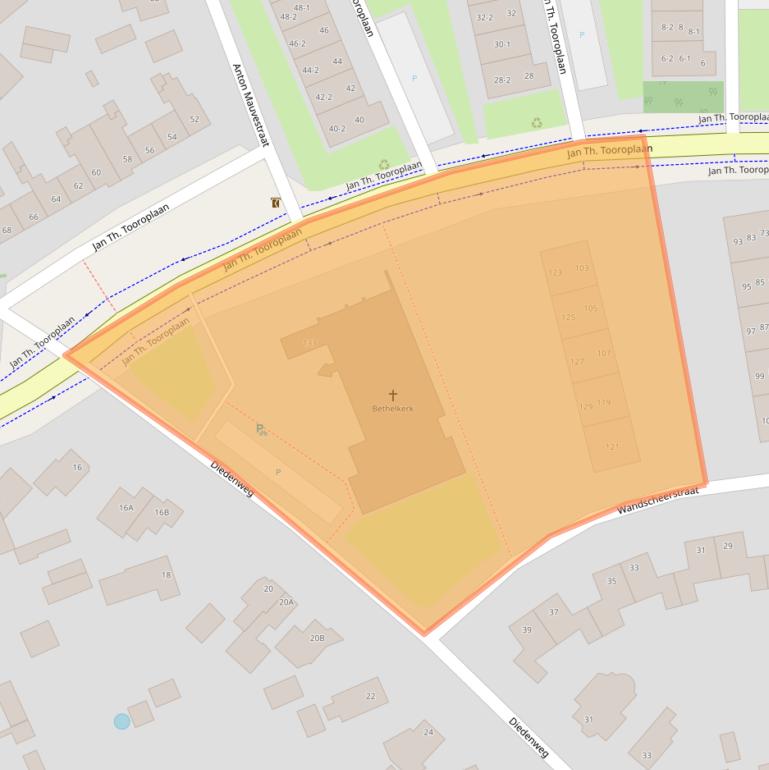 Kaart van postcodegebied 6717KD.