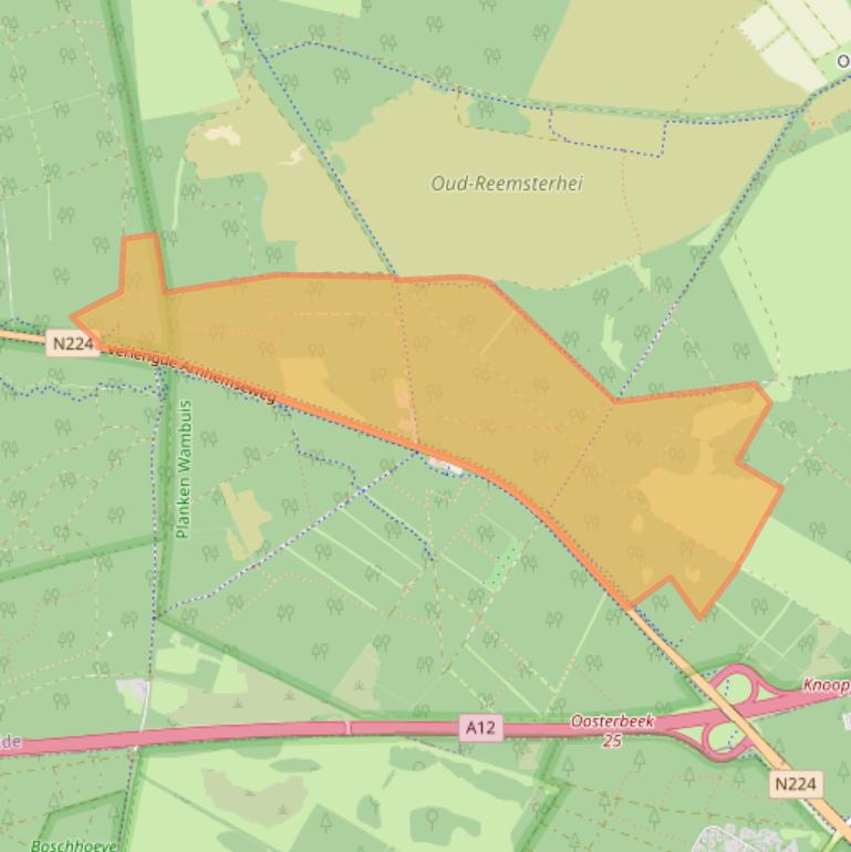 Kaart van postcodegebied 6718SP.