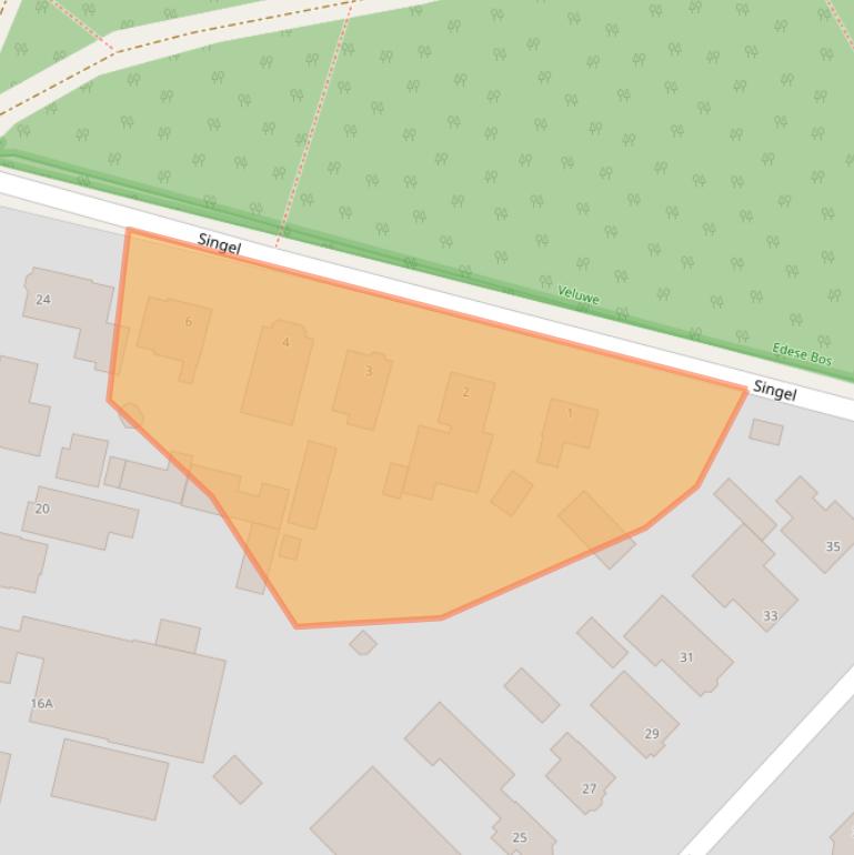 Kaart van postcodegebied 6718ZK.