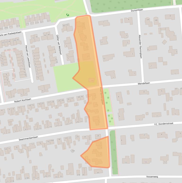 Kaart van postcodegebied 6721BB.