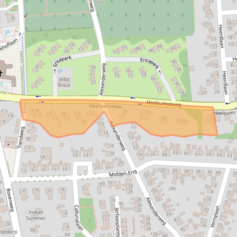 Kaart van postcodegebied 6721GS.