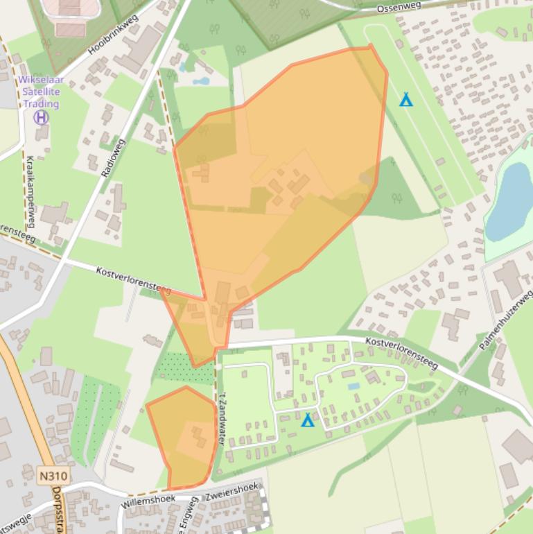 Kaart van postcodegebied 6732EJ.
