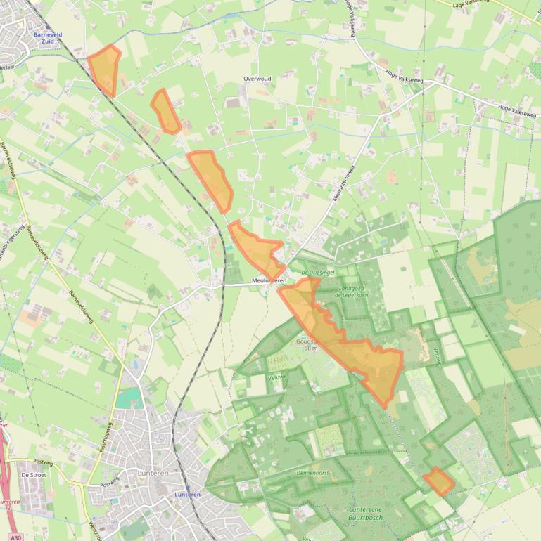 Kaart van postcodegebied 6741JR.