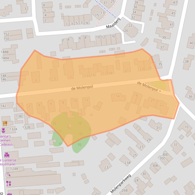 Kaart van postcodegebied 6741ZN.