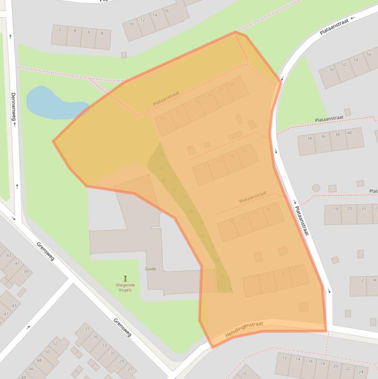 Kaart van postcodegebied 6823JJ.