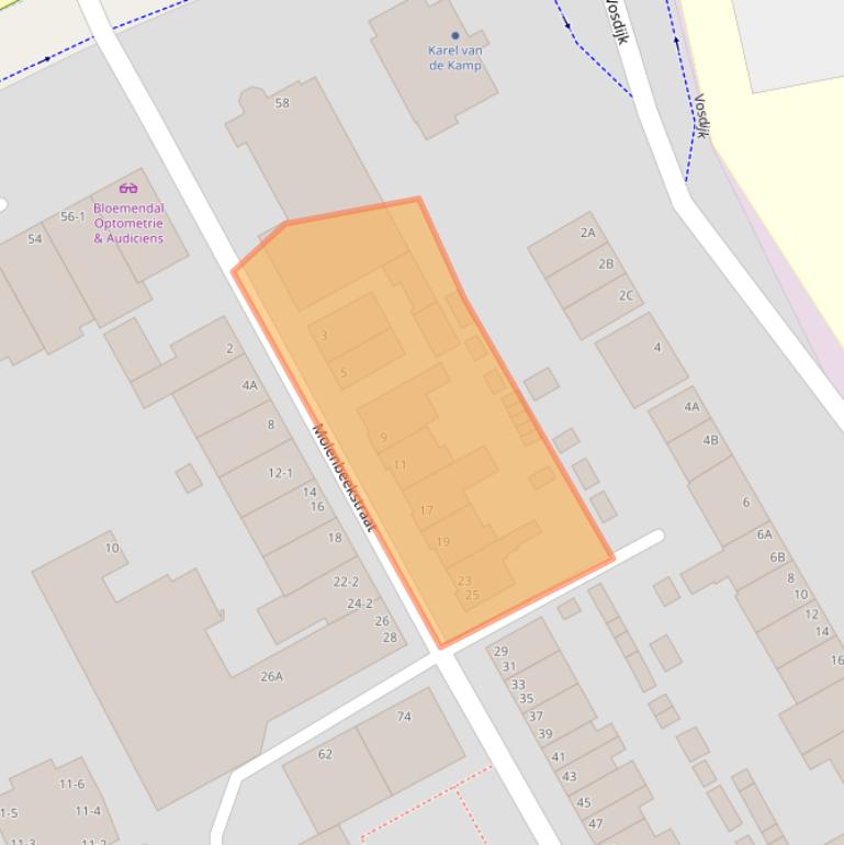 Kaart van postcodegebied 6824AV.