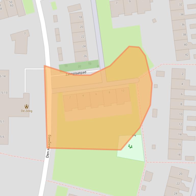 Kaart van postcodegebied 6843MD.
