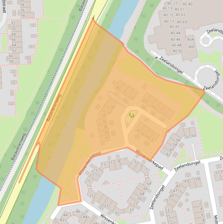 Kaart van postcodegebied 6845BW.