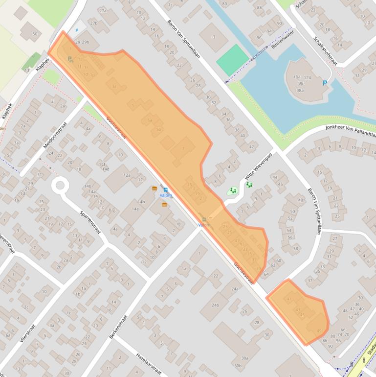 Kaart van postcodegebied 6851JD.