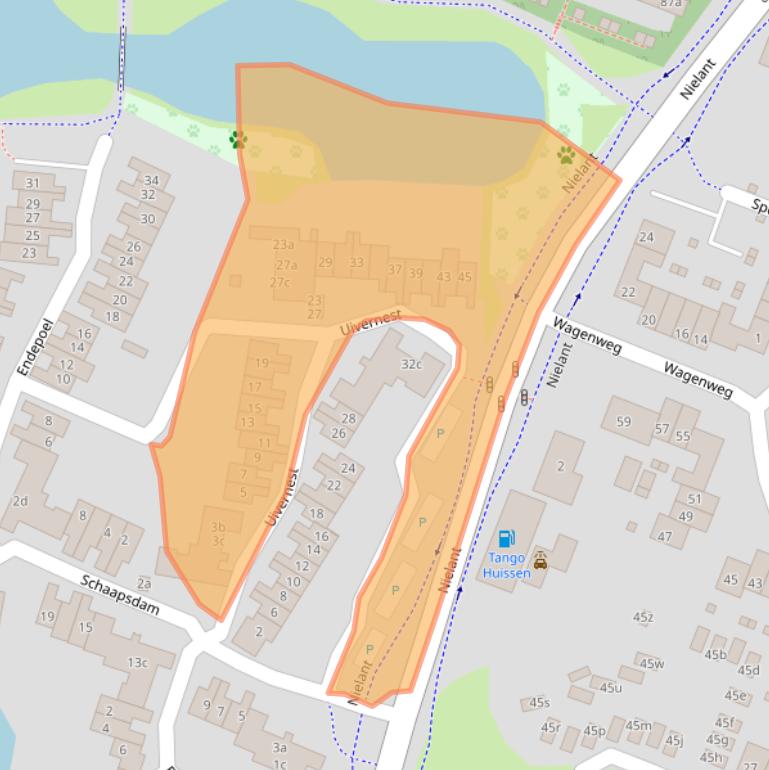 Kaart van postcodegebied 6852LC.