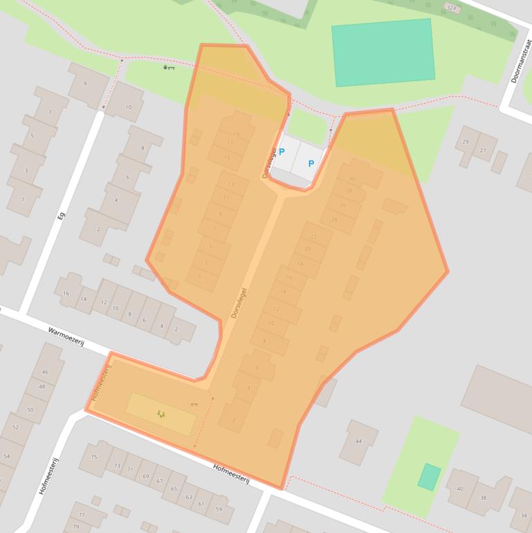 Kaart van postcodegebied 6852NJ.