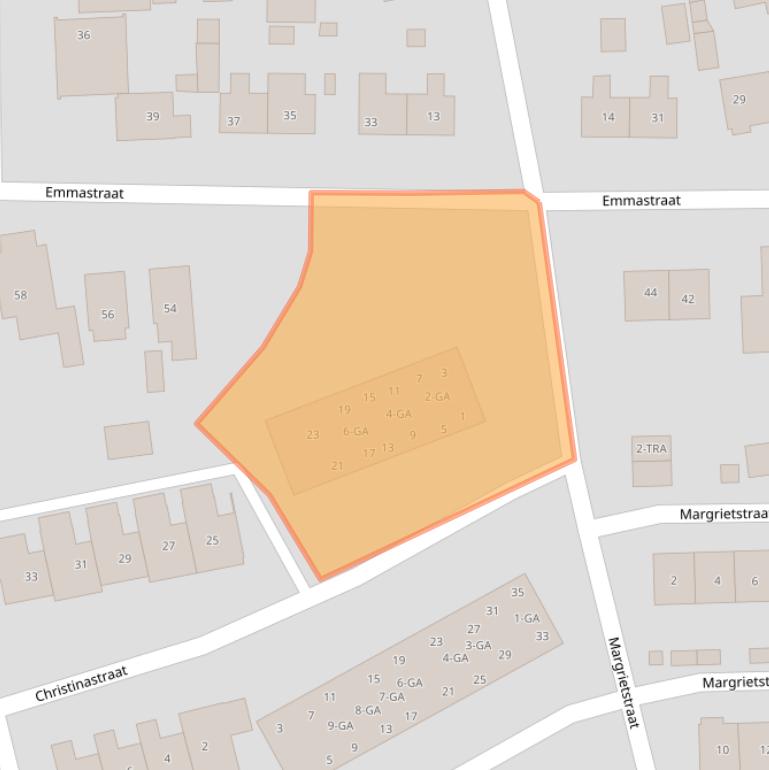 Kaart van postcodegebied 6862GJ.