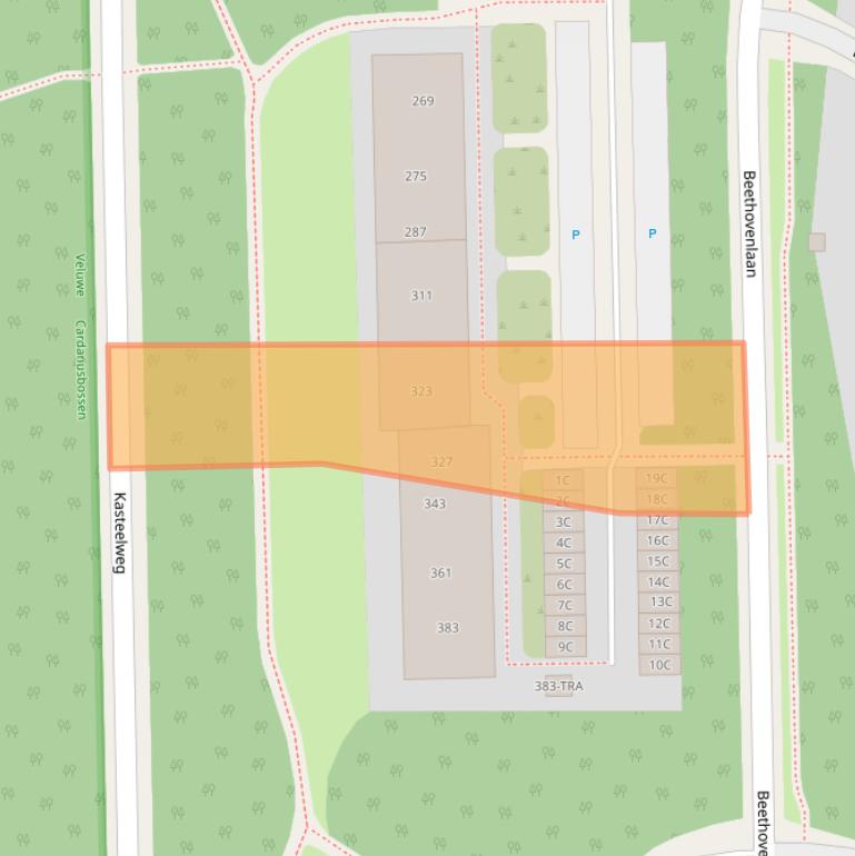 Kaart van postcodegebied 6865DT.