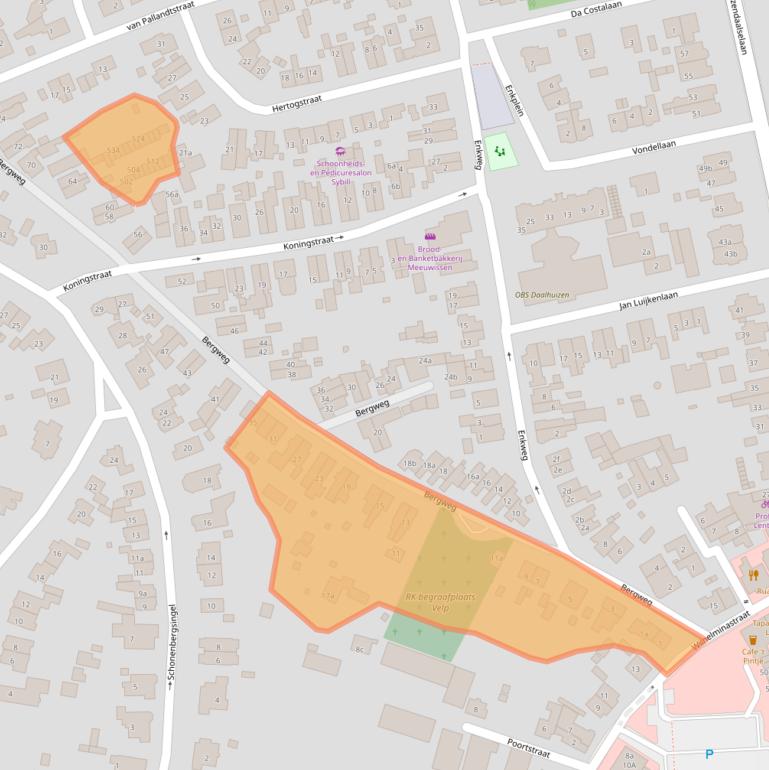 Kaart van postcodegebied 6881LL.