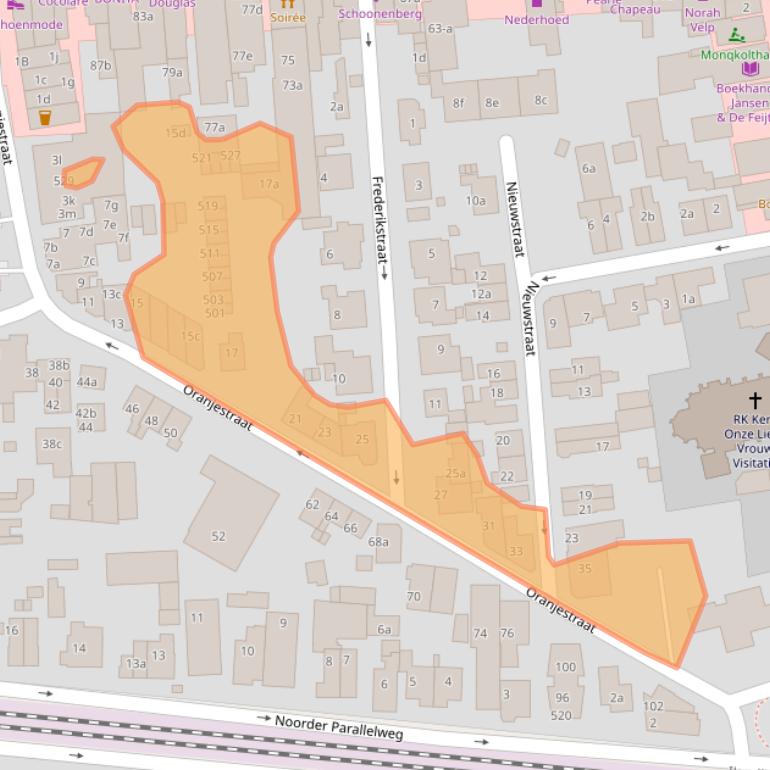 Kaart van postcodegebied 6881SC.