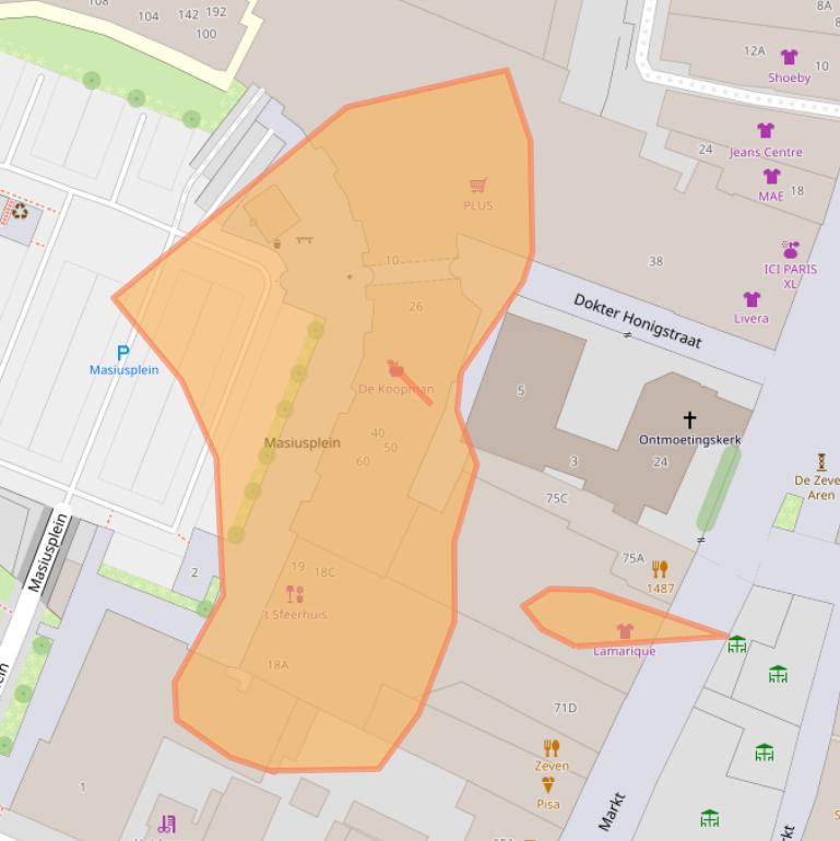 Kaart van postcodegebied 6901CH.