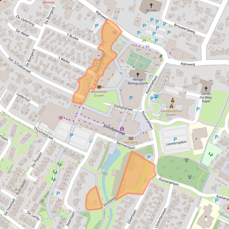 Kaart van postcodegebied 6921BX.