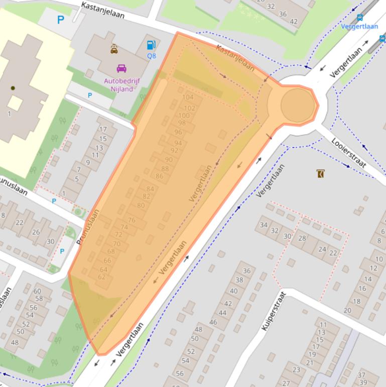 Kaart van postcodegebied 6921EN.