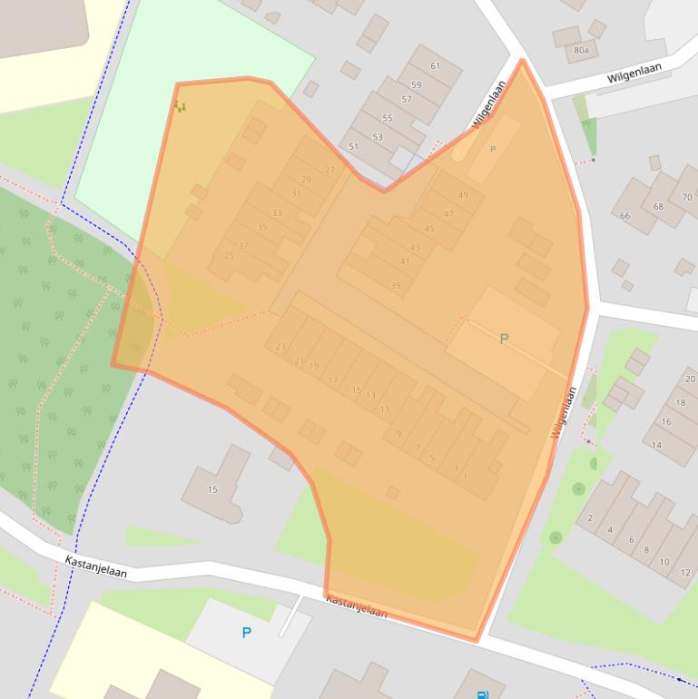 Kaart van postcodegebied 6921HE.